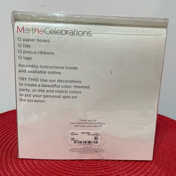Martha Stewart Matchbox Celebrations 12 box kit Pink and White NWT - Picture 6 of 6